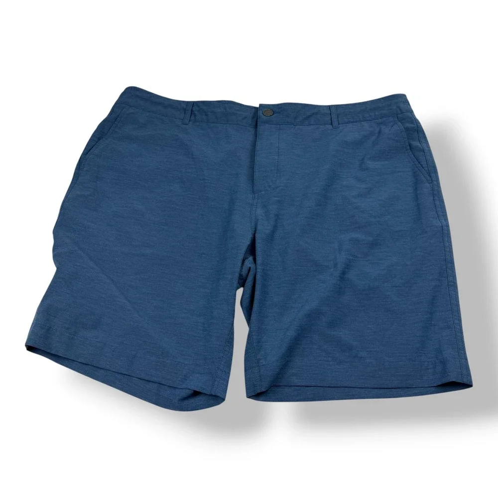 Faherty All Day Shorts Mens 40 Blue Heather Hybrid Stretch Quick Dry 9